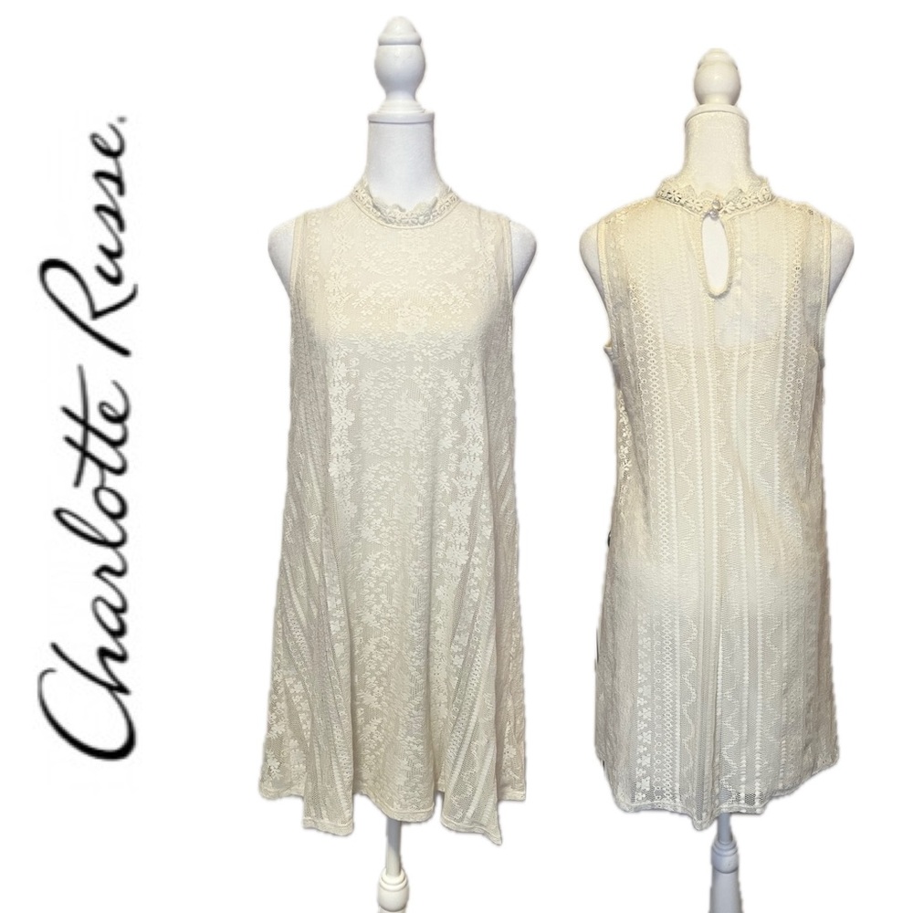 Eyelet lace vintage sixties style mini dress